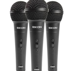 Set de 3 micrófonos dinámicos con Switch – DM800KIT – Proel