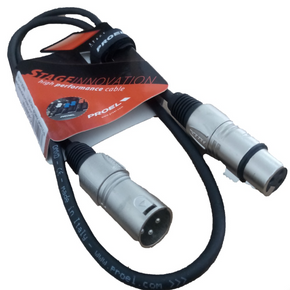 Cable Iluminacion DMX XLR XLR 1M – CVDMX101 – Proel