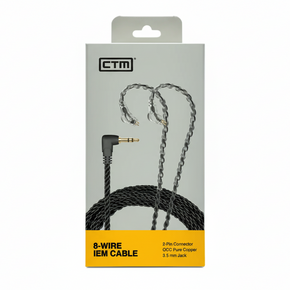 Cable para in ear 60″ – 8-wire black – CTM –