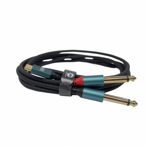 Cable de audio de USBC a 2 plug 1/4 mono de 2 metros
