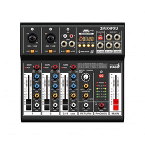 Mixer 4ch c/FX Bluetooth – 2MIX4FXU – ITALIAN STAGE